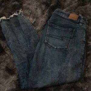 American Eagle acid wash skinny jeans